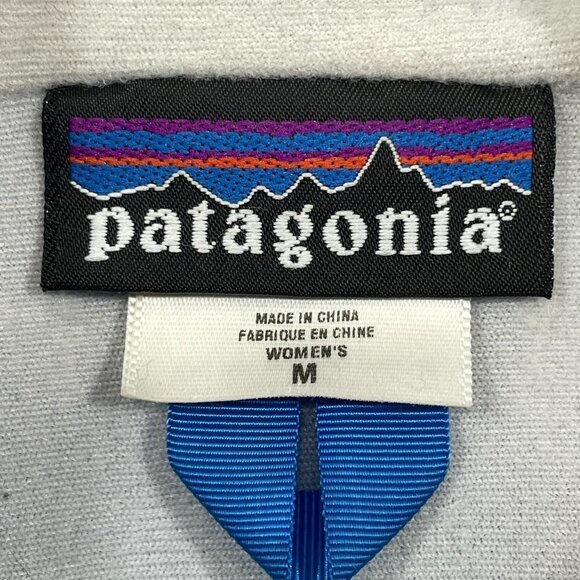 VTG Patagonia Women's Size M Full Zip  Windbreaker Jacket Blue STAINS! - Picture 4 of 10